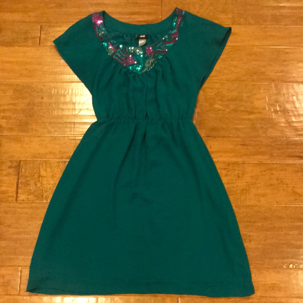 Vintage H&M Green Dress - Picture 1 of 3